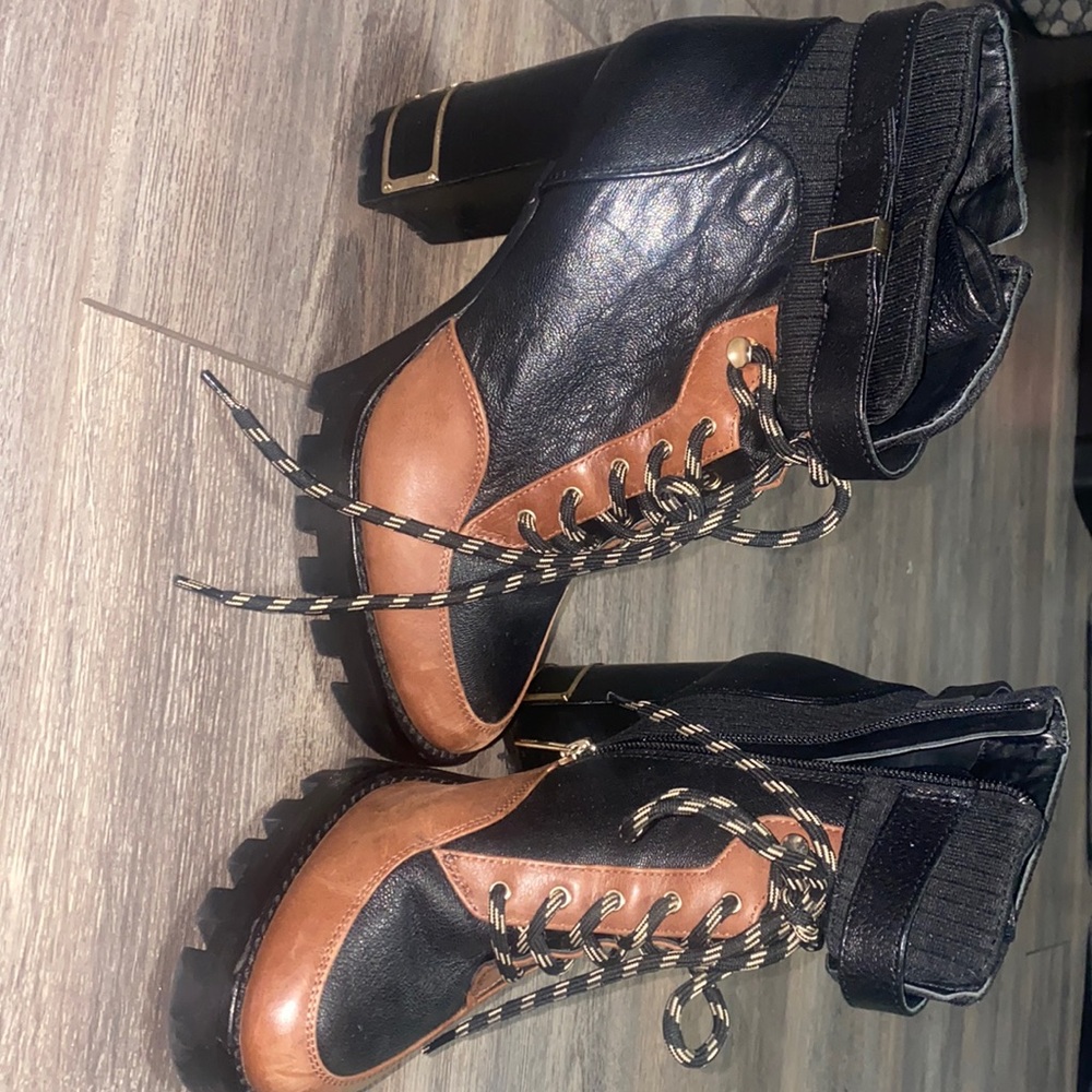 Antonio Melani lace up boots. Super cute w jeans and a cute blazer!